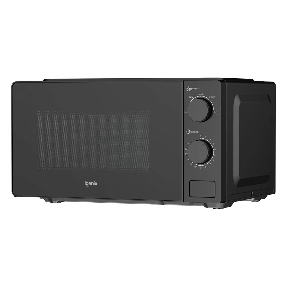 Igenix IGMS02071B 700W 20L Manual Microwave -Black
