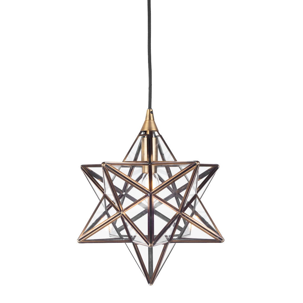 Ilario Small Star Pendant Antique Brass GlassAntique Brass