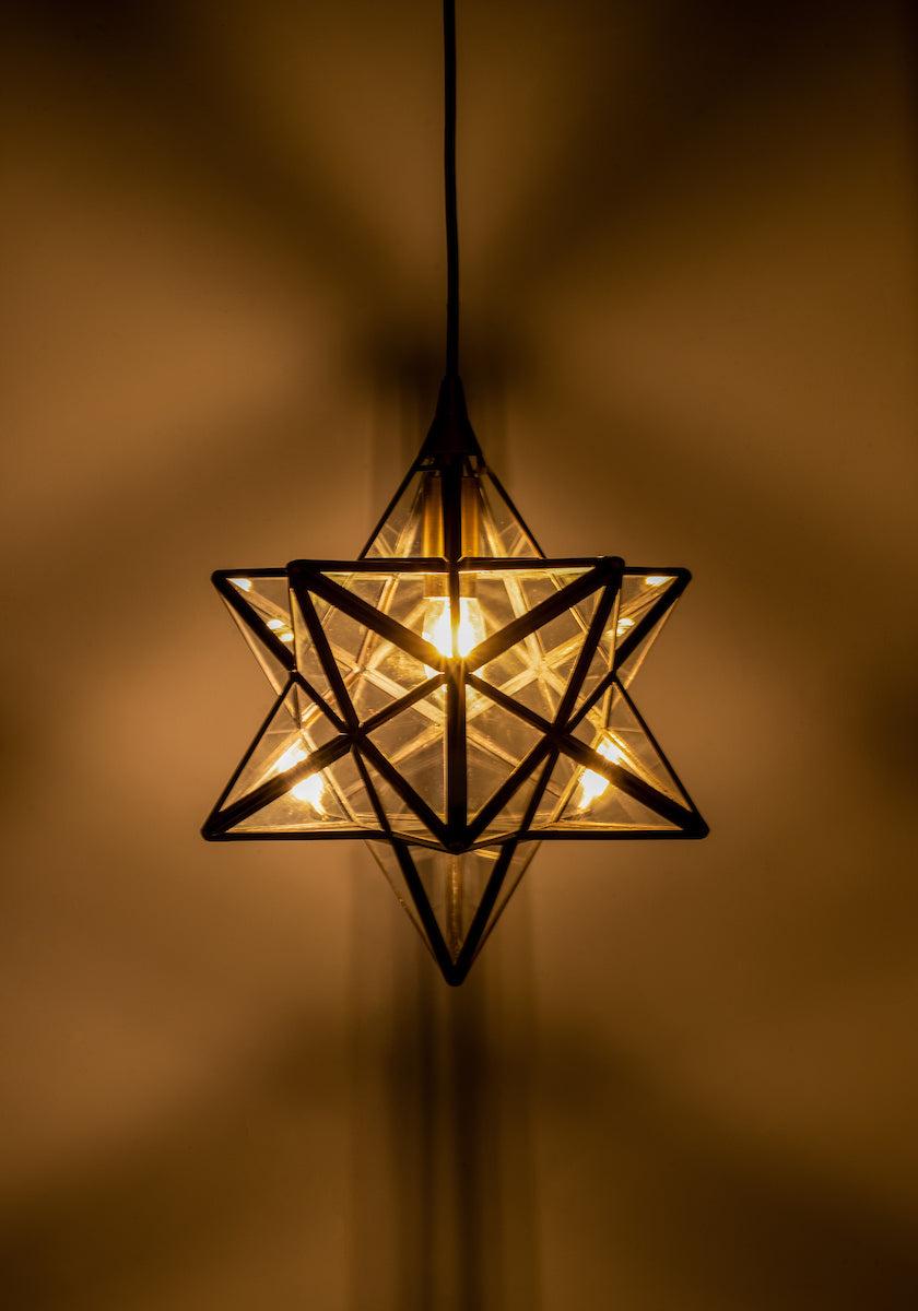 Ilario Small Star Pendant Antique Brass GlassAntique Brass