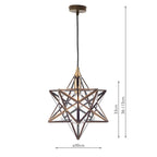 Ilario Small Star Pendant Antique Brass GlassAntique Brass