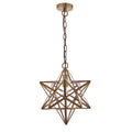 Ilario Large Star Pendant Antique Brass & Glass<br>Antique Brass
