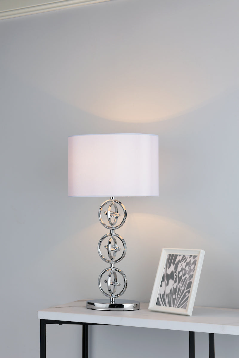 Innsbruck Table Lamp Polished Chrome With Shade <br>Polished Chrome