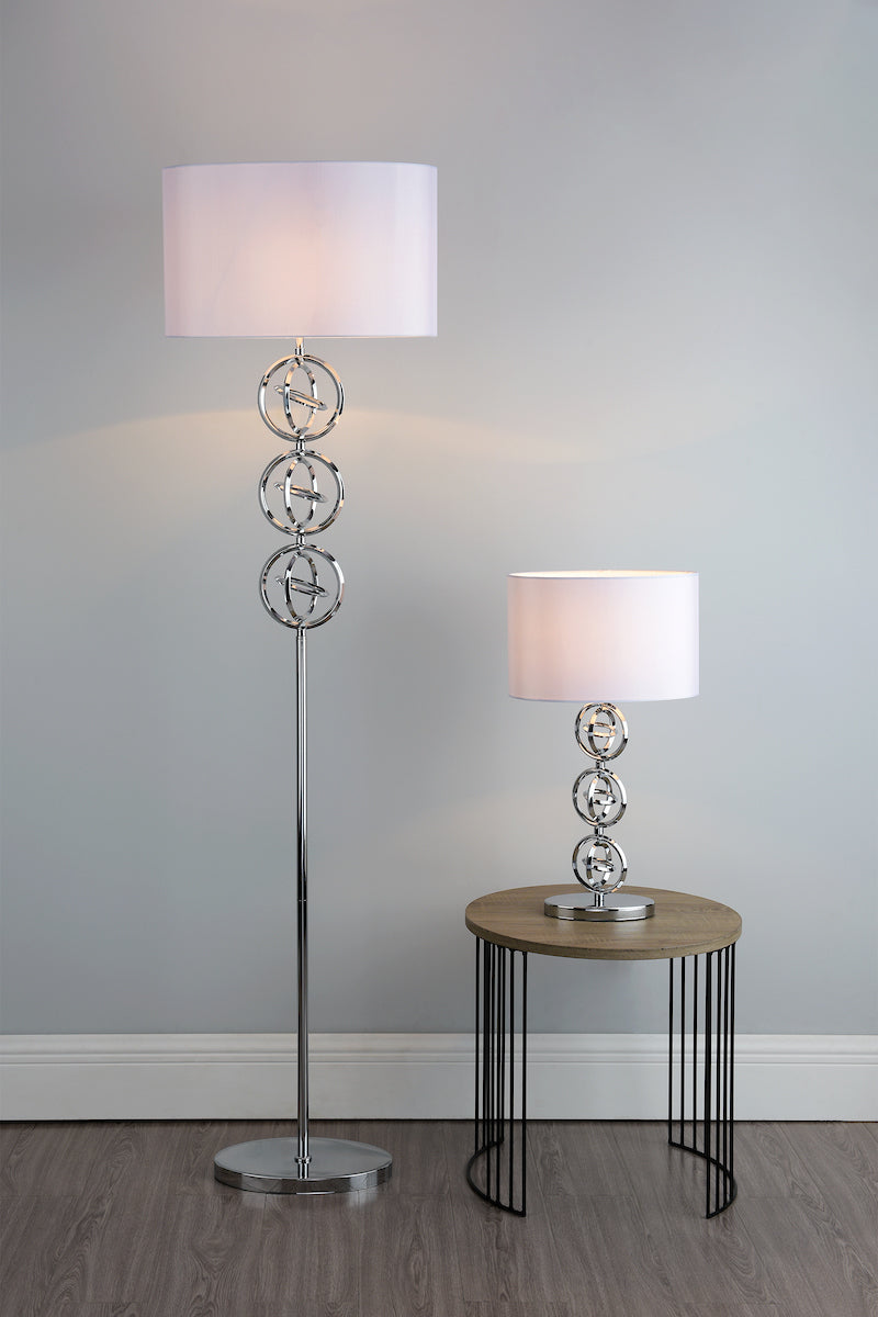 Innsbruck Table Lamp Polished Chrome With Shade <br>Polished Chrome