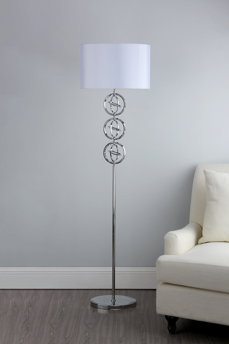 Innsbruck Floor Lamp Polished Chrome With Shade <br>Polished Chrome