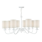 Irwin 8 Light Pendant Dual Mount White<br>Matt White