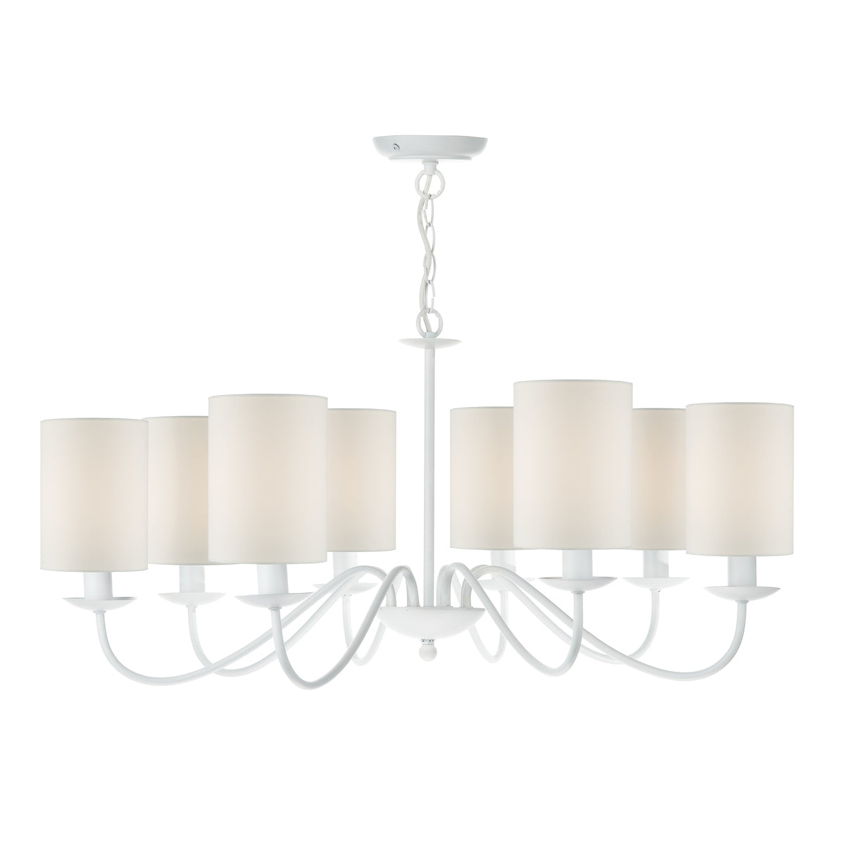 Irwin 8 Light Pendant Dual Mount White<br>Matt White