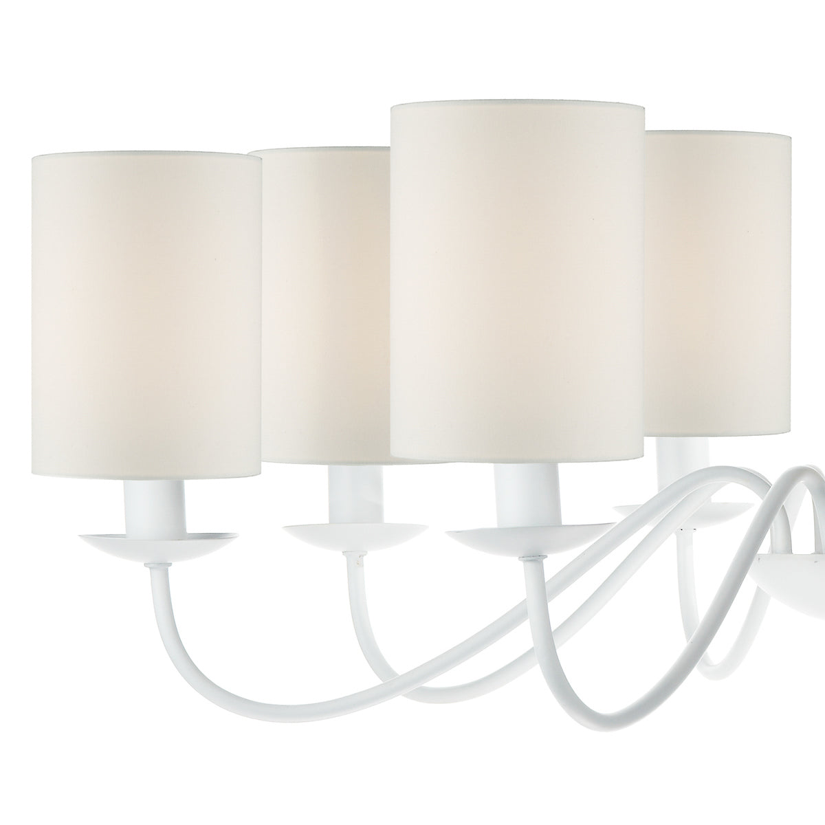 Irwin 8 Light Pendant Dual Mount White<br>Matt White