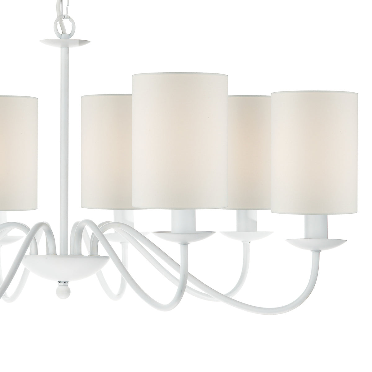 Irwin 8 Light Pendant Dual Mount White<br>Matt White