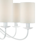 Irwin 8 Light Pendant Dual Mount White<br>Matt White