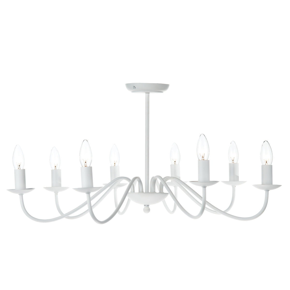 Irwin 8 Light Pendant Dual Mount White<br>Matt White