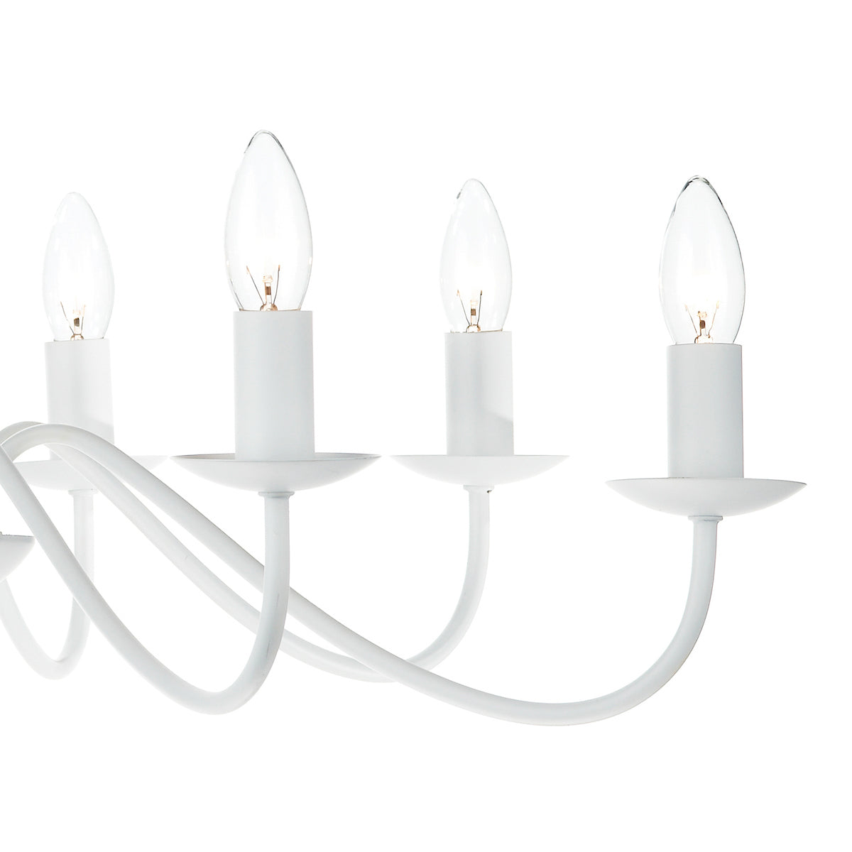 Irwin 8 Light Pendant Dual Mount White<br>Matt White