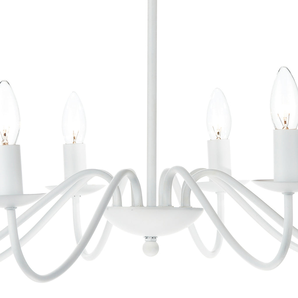 Irwin 8 Light Pendant Dual Mount White<br>Matt White