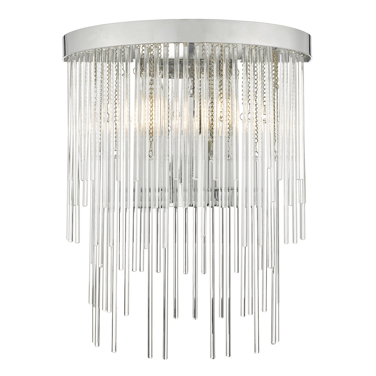 Isla 2 Light Wall Light Polished Chrome And Clear Glass<br>Glass