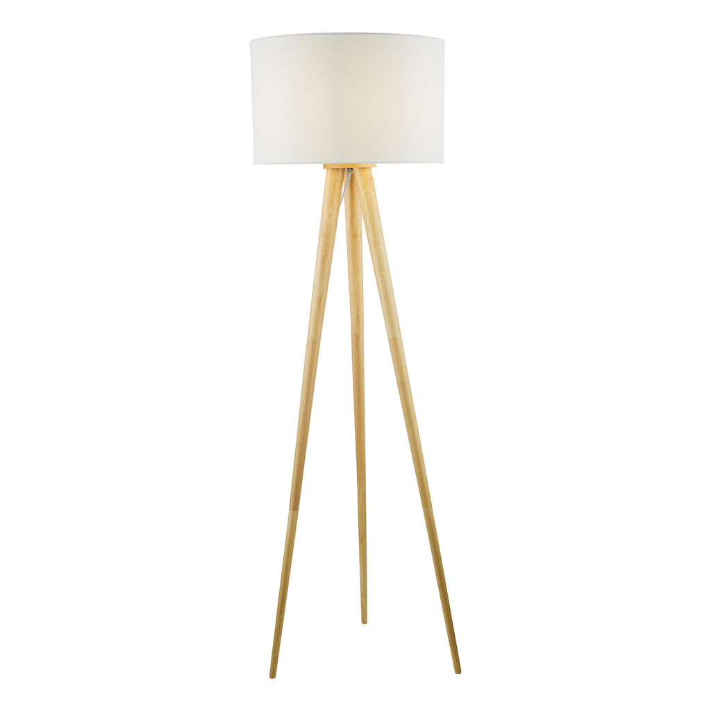 Ivor Tripod Floor Lamp Light Oak Base Only<br>Light Wood