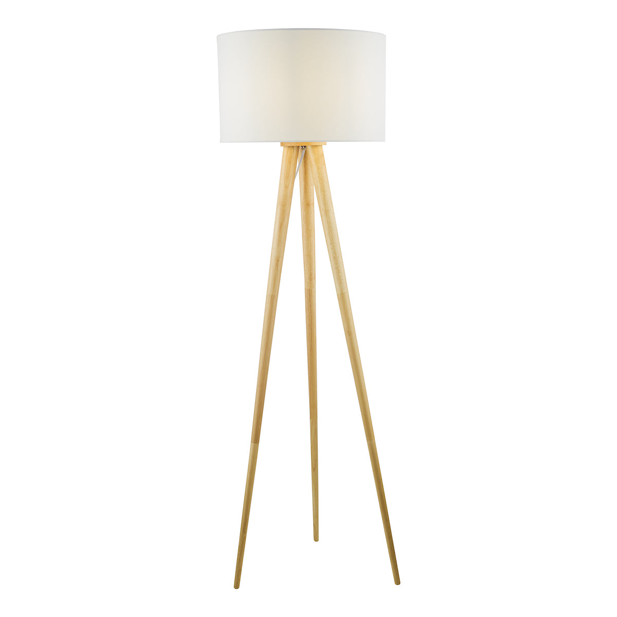 Ivor Tripod Floor Lamp Light Oak Base Only<br>Light Wood