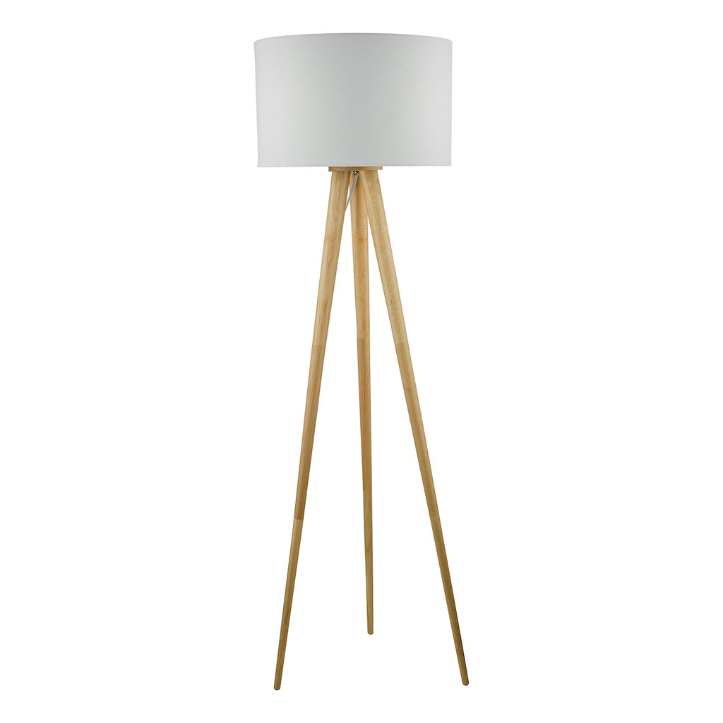 Ivor Tripod Floor Lamp Light Oak Base Only<br>Light Wood