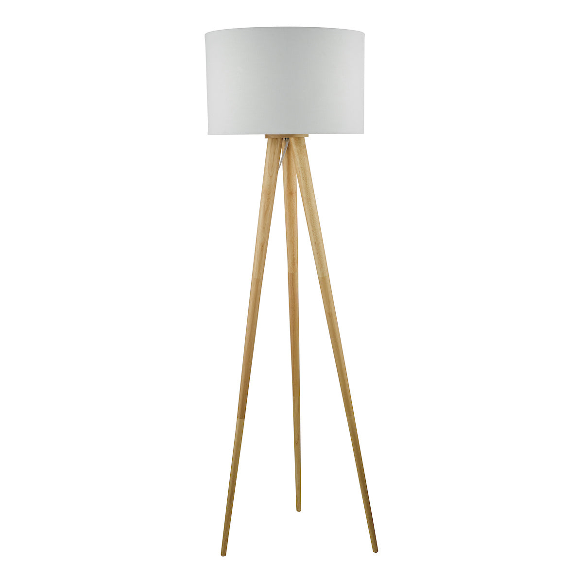 Ivor Tripod Floor Lamp Light Oak Base Only<br>Light Wood