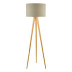 Ivor Tripod Floor Lamp Light Oak Base Only<br>Light Wood