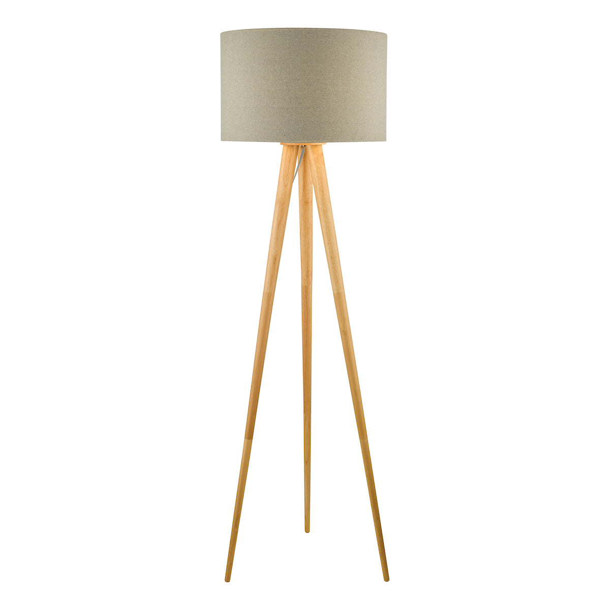 Ivor Tripod Floor Lamp Light Oak Base Only<br>Light Wood