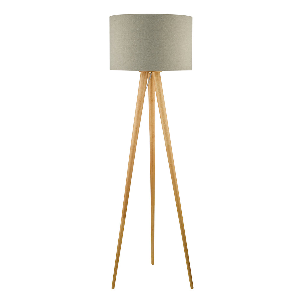 Ivor Tripod Floor Lamp Light Oak Base Only<br>Light Wood