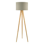 Ivor Tripod Floor Lamp Light Oak Base Only<br>Light Wood