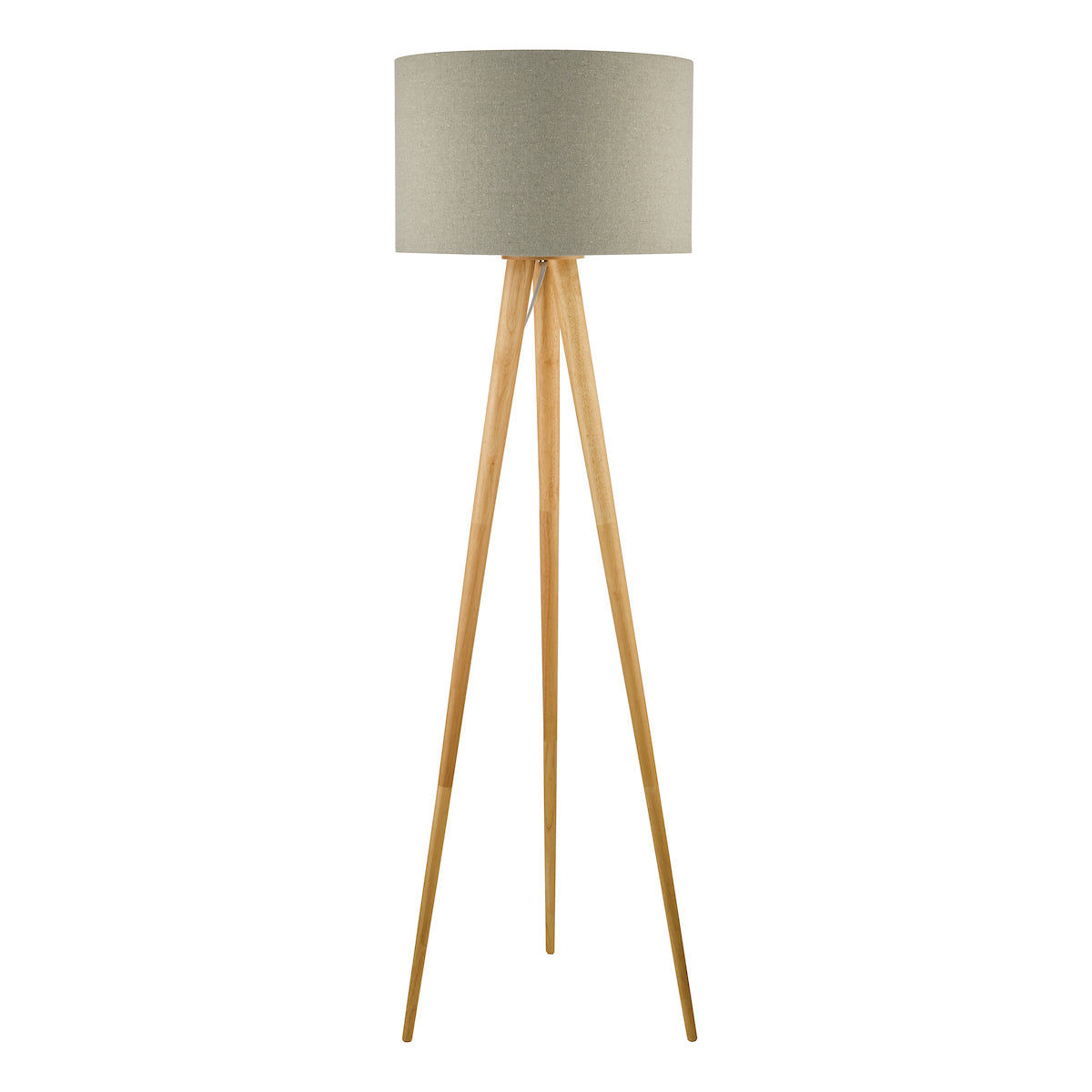 Ivor Tripod Floor Lamp Light Oak Base Only<br>Light Wood
