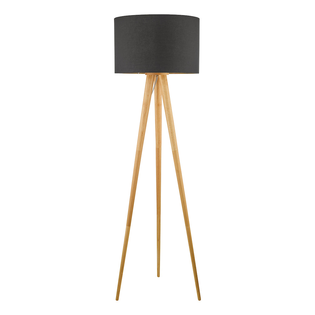 Ivor Tripod Floor Lamp Light Oak Base Only<br>Light Wood