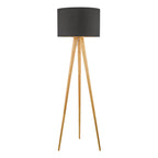 Ivor Tripod Floor Lamp Light Oak Base Only<br>Light Wood