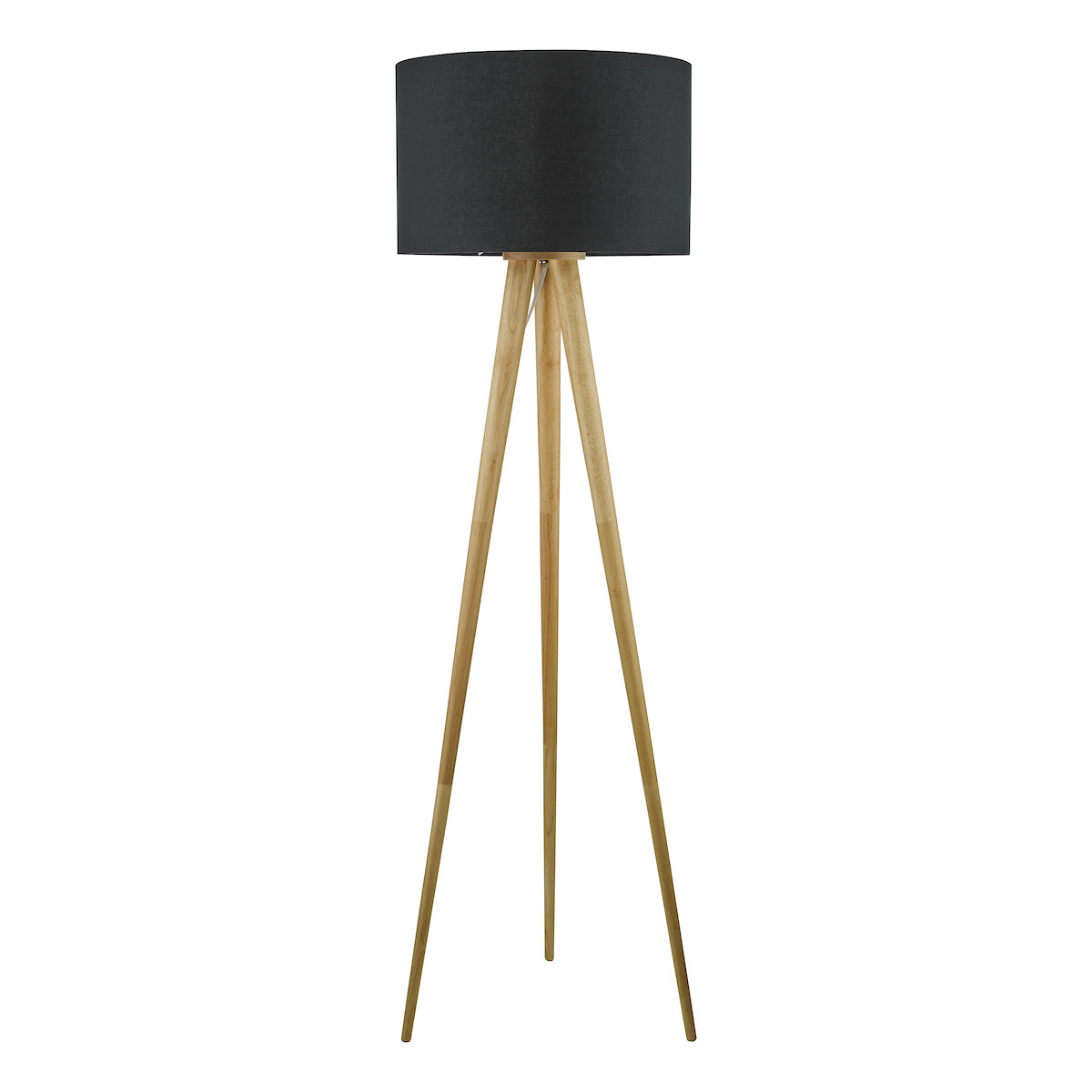 Ivor Tripod Floor Lamp Light Oak Base Only<br>Light Wood