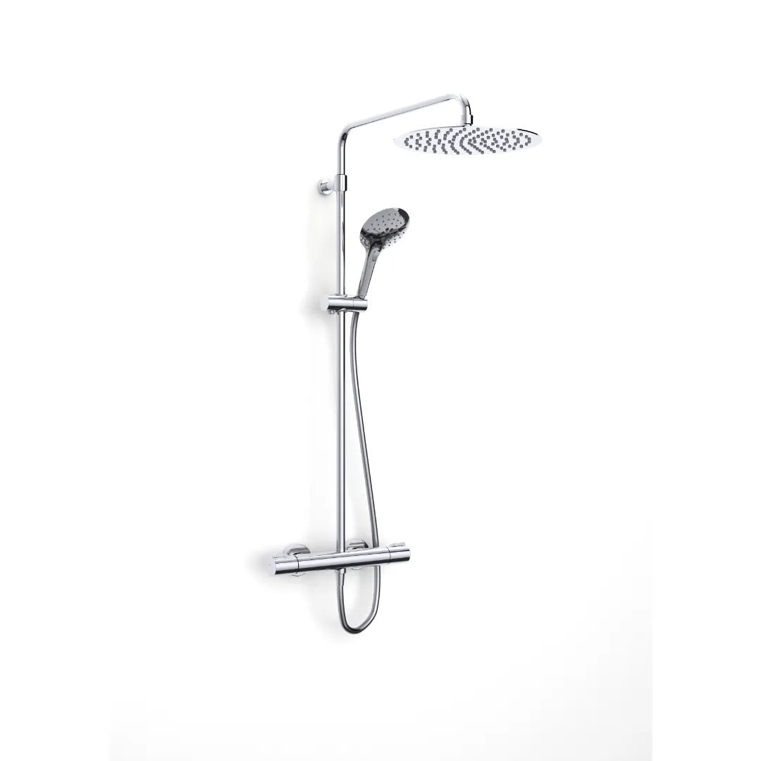 Intatec Optimo-Cool Dual Outlet Thermostatic Bar Shower with Telescopic Riser and Fast Fix Brackets