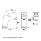 Bristan Java Basin Mixer with Clicker Waste - Chrome