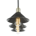 Jalen 3 Light Bar Pendant Graphite Antique Brass<br>Matt Grey