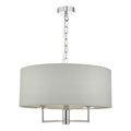 Jamelia 3 Light Pendant Polished Chrome & Grey<br>Polished Chrome