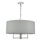Jamelia 3 Light Pendant Polished Chrome & Grey<br>Polished Chrome