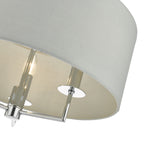 Jamelia 3 Light Pendant Polished Chrome & Grey<br>Polished Chrome