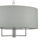 Jamelia 3 Light Pendant Polished Chrome & Grey<br>Polished Chrome