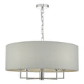 Jamelia 5lt Pendant Polished Chrome & Grey<br>Polished Chrome