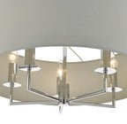 Jamelia 5lt Pendant Polished Chrome & Grey<br>Polished Chrome