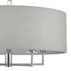 Jamelia 5lt Pendant Polished Chrome & Grey<br>Polished Chrome
