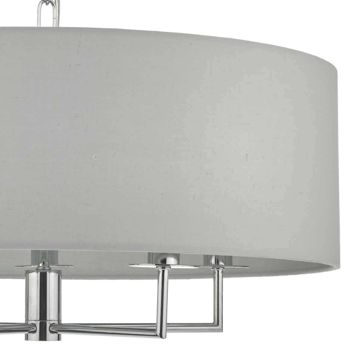 Jamelia 5lt Pendant Polished Chrome & Grey<br>Polished Chrome