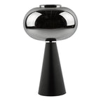 Jensen Table Lamp Smoked Glass Satin Black<br>Smoked Glass