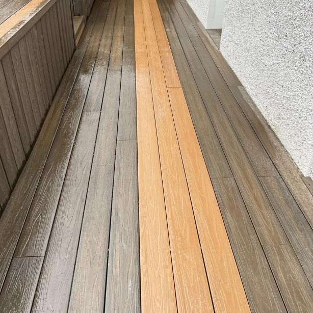 EasyFit Composite Deck Board Duo in Teak & Walnut