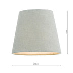 Kelso Black Cotton Drum Shade 28cm<br>Black