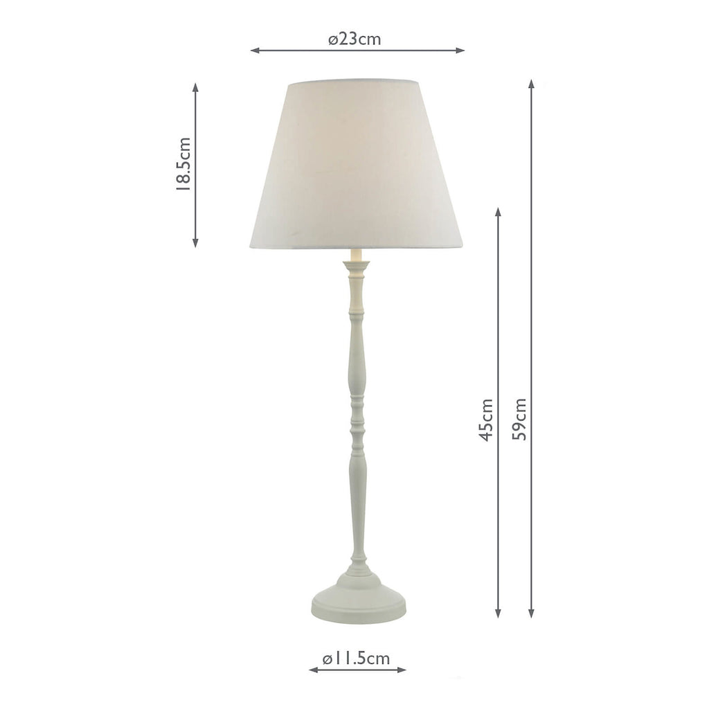 Joanna Table Lamp White With Shade <br>Matt White