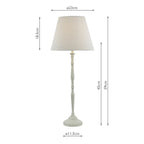Joanna Table Lamp White With Shade <br>Matt White
