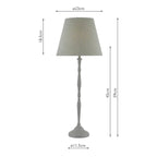 Kelso Black Cotton Drum Shade 38cm<br>Black