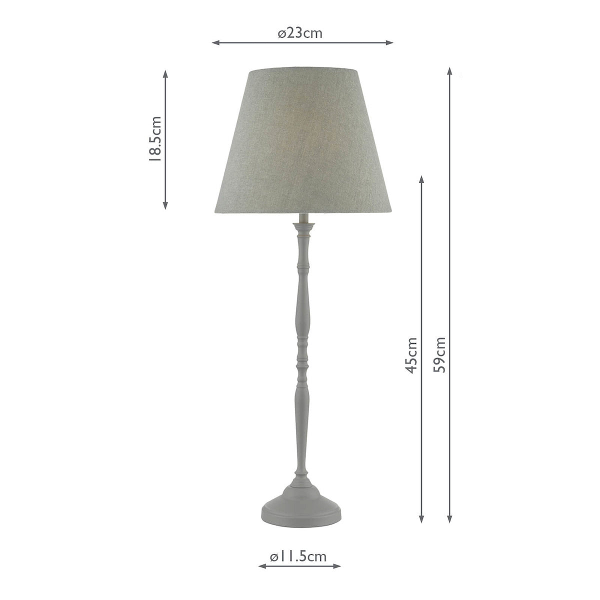 Kelso Black Cotton Drum Shade 38cm<br>Black