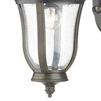 Johnson Outdoor Wall Light Black/Gold Glass IP44<br>Matt Black Gold