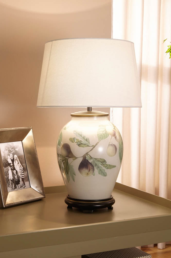 Pacific Winston 25cm White Handloom Tapered Cylinder Shade 36-001-10WH