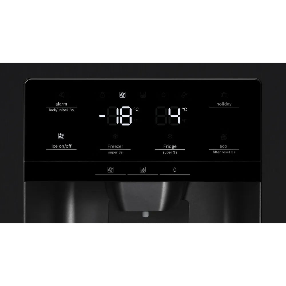 Bosch Series 6 KAD93ABEP Plumbed American Fridge Freezer -Black